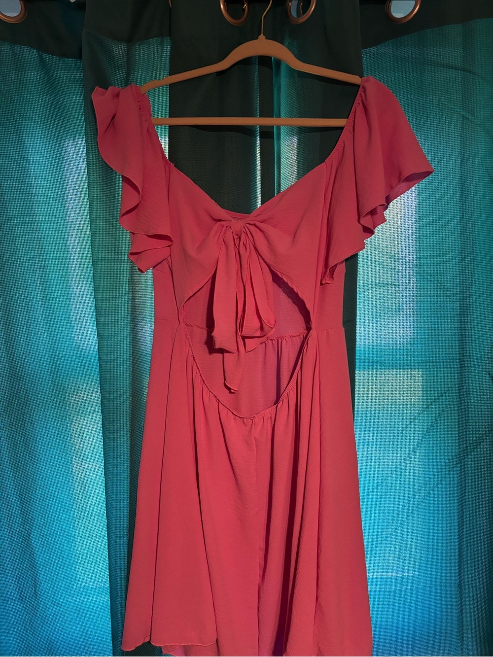See You Monday light Pink Backless Tie-Back Dress